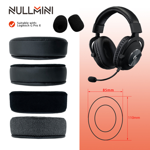 NullMini oreillettes de remplacement pour Logitech G Pro X casque casque en cuir manchon écouteur casque antibruit ► Photo 1/6