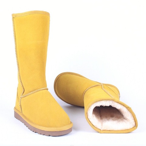 Haute qualité bottes de neige femmes bottes longues en cuir véritable australie classique femmes bottes hautes bottes d'hiver femmes chaussures de neige ► Photo 1/4
