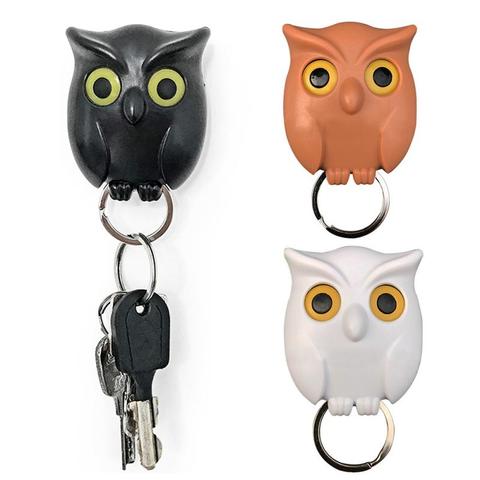 Porte-clé magnétique suspendu au mur, 1 pièce, hibou, nuit, aimant, porte-clé, crochet suspendu, pour ouvrir les yeux, décoration de la maison ► Photo 1/6