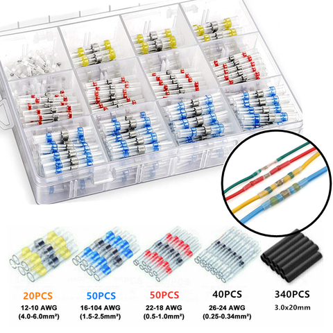 Manchons thermorétractables étanches, 500 pièces, anneau de soudure thermorétractable, bornes de fils électriques isolés et connexion rapide ► Photo 1/6