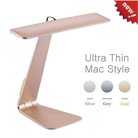 Lampe de Table ultra-mince pliante Rechargeable pour Mac Style variateur LED lampes de bureau d'étude de lecture ► Photo 1/6