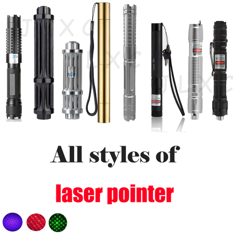 Laser haute puissance, tous les modèles, rouge/vert/violet/bleu, pointeur, lampe de poche focalisable, laser le plus puissant, brûlure de vue ► Photo 1/6