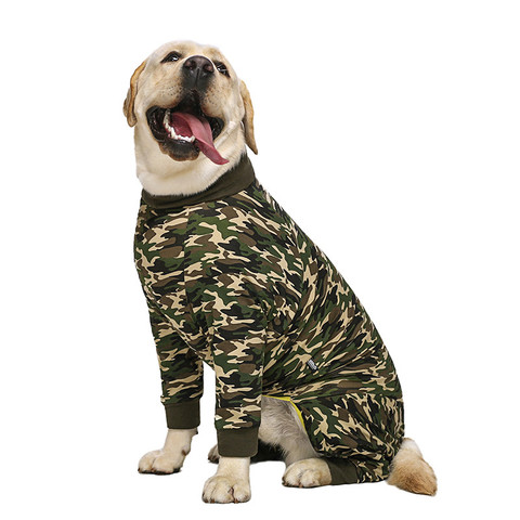 Miaododo chien vêtements Camouflage chien pyjamas combinaison léger chien Costume Onesies pour moyen grands chiens fille/garçon chemise 2022 ► Photo 1/6