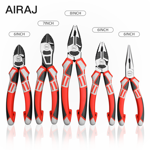 AIRAJ multi-fonction pince de coupe-fil de qualité industrielle électrique dénudage étau de sertissage fort manuel outils de réparation à domicile ► Photo 1/6