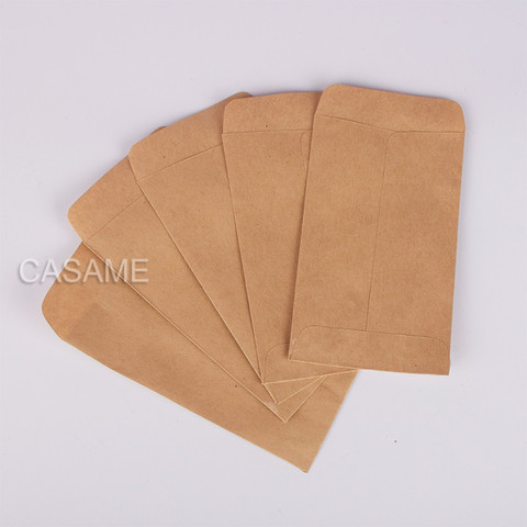 Mini sacs artisanaux en papier Kraft, 6x10cm, 100 pièces, pour cookies, bonbons, fournitures d'emballage, emballage cadeau, colle ► Photo 1/4