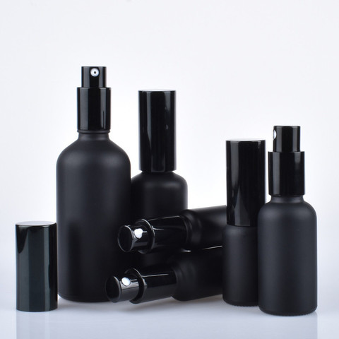 Verre noir vide parfum vaporisateur bouteille 5ml-100ml Fine brume atomiseur bouteilles rechargeables flacon huile essentielle cosmétique pompe bouteille ► Photo 1/5