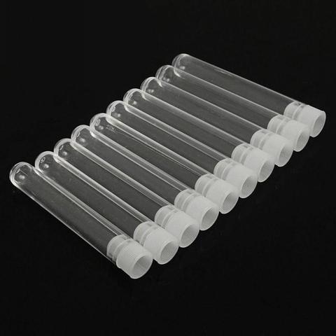 Tubes de Test en plastique Transparent, 1000 pièces/flacon avec capuchons poussoirs, fournitures scolaires de laboratoire 12x100mm ► Photo 1/1