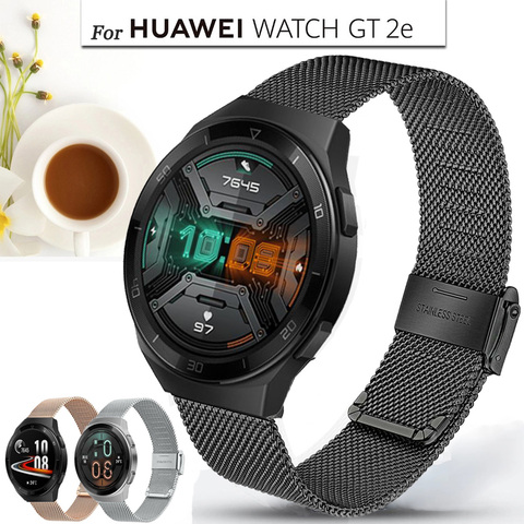 Pour Huawei montre GT 2E Bracelet milanais Bracelet acier inoxydable 22mm Bracelet de montre gt2e 46mm Bracelet de remplacement ► Photo 1/6