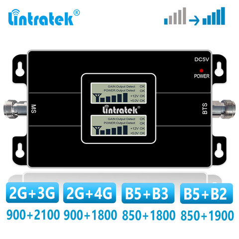 Lintratek – répéteur double bande 2G/3G/4G GSM, 900/1800/2100/850 MHz, amplificateur de Signal LTE, CDMA B5, UMTS, WCDMA, DCS ► Photo 1/6