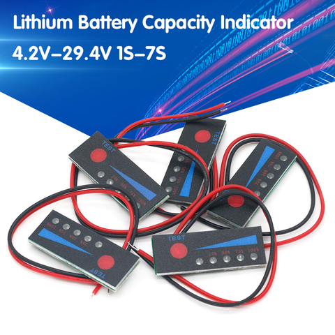 Indicateur de capacité pour batterie au Lithium li-po Li-ion, affichage de puissance, Charge, testeur LED, 1S 2S 3S 4s 5s 6S 7S 4.2V-29.4V ► Photo 1/6