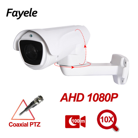 Caméra de sécurité PTZ CCTV AHD 1080P CVI TVI CVBS, 4 en 1, 2mp, panoramique, inclinaison, Zoom optique 10X, IP66, étanche, IR 80M ► Photo 1/6