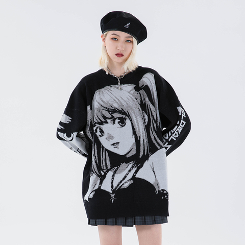 Tricoté Harajuku hiver vêtements femmes 2022 chandails surdimensionnés à manches longues haut gothique mode japonais Kawaii dessin animé Streetwear ► Photo 1/6