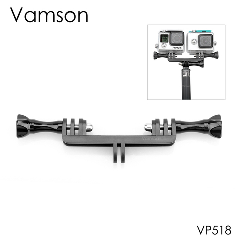 Vamson pour Go pro accessoires Double support support de pont pour Gopro Hero 8 7 6 5 4 pour DJI OSMO Yi 4K trépied caméra d'action VP518 ► Photo 1/6