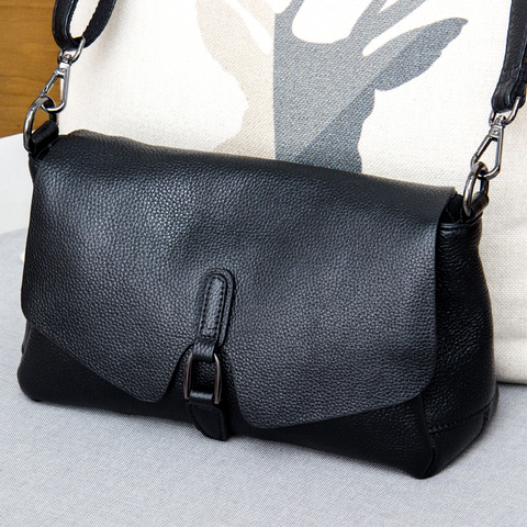 Sac à main en cuir pur 2022 nouveau sac bandoulière en cuir femme mode sauvage texture première couche en cuir portable sac ► Photo 1/6
