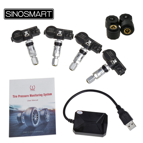 Système de surveillance de pression des pneus de voiture, TPMS, fonctionne avec Sinosmart, lecteur Navi ► Photo 1/3