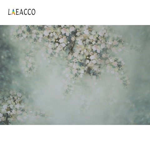 Laeacco – arrière-plan pour photographie de Portrait de nouveau-né, décor de fête prénatale, pour Studio Photo, peinture à l'encre, fleurs, Bokeh ► Photo 1/6