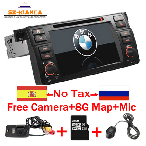 Prix usine 1 Din voiture lecteur DVD pour BMW E46 M3 avec GPS Bluetooth Radio RDS USB volant Canbus carte gratuite + caméra micro ► Photo 1/6