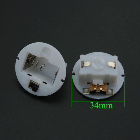 YuXi – boîtier rond blanc avec couvercle d'interrupteur pour piles AG13/LR44, boîtier de rangement pour prise de batterie ► Photo 1/4