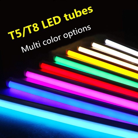 T8/T5 Tube LED intégré lumière AC85V-265V 2835 SMD 300mm 600mm Tube LED Fluorescent Ampoule Lampara lampe à LED blanc chaud/froid ► Photo 1/6