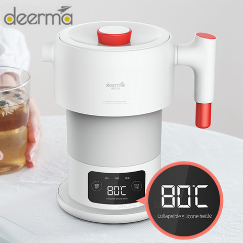 Deerma-bouilloire à eau Portable pliable, Mini bouilloire à eau électrique en poche, mise hors tension automatique, affichage, pour les voyages ► Photo 1/6