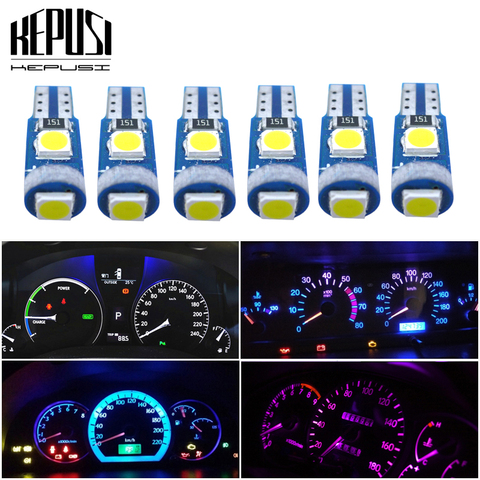 Panneau de commande pour ampoules pour Subaru BRZ Legacy Tribeca forestier, 6 pièces, T5 lampe à LED 73 74 3030 SMD ► Photo 1/1