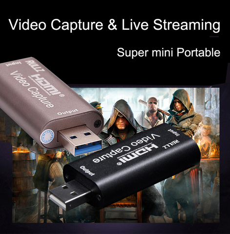 RULLZ – boîtier d'enregistrement et diffusion en Streaming, Mini carte d'acquisition vidéo HDMI 4K USB 2.0 3.0, 1080P, 60FPS, pour ordinateur et jeu sur téléphone ► Photo 1/6