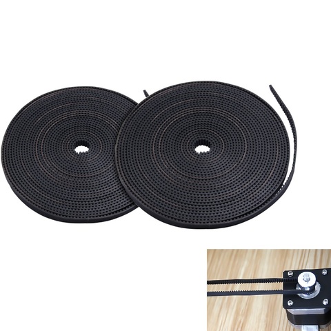 Ceinture de synchronisation noire synchrone ouverte pour imprimante 3D, MEGA 5M 2M GT2 6mm 2GT, pièce pour Kingroon KP3S Creality Ender3 ► Photo 1/6