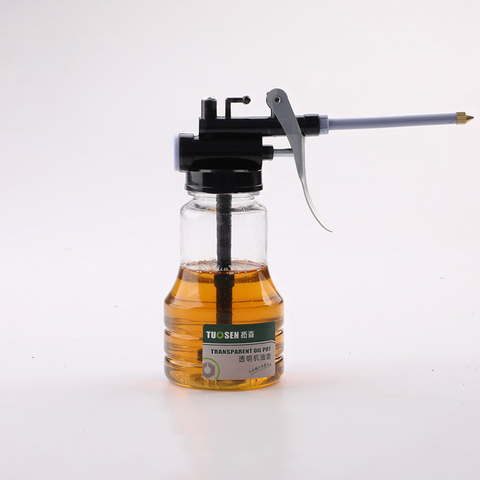 Pompe à huile pour pistolet à graisse 250ml, boîte à huile en plastique, tuyau transparent, haute teneur en huile, huileur flexible ► Photo 1/6