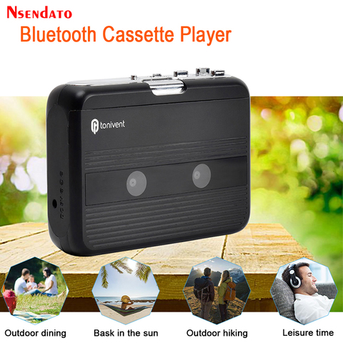 Lecteur de Cassette Bluetooth Portable Radio FM lecteur de cassette Bluetooth lecteur de cassette pour casque haut-parleur ► Photo 1/6