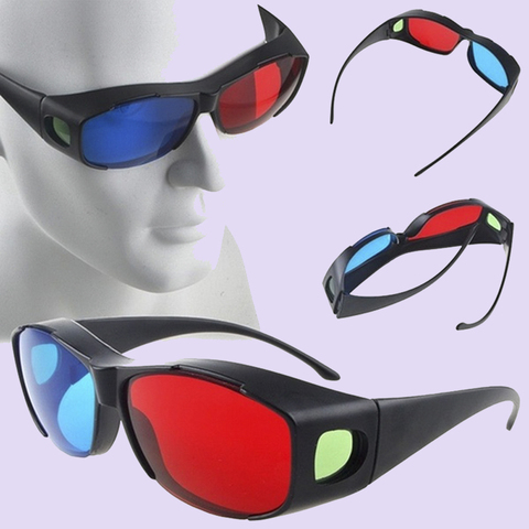 1 pièces cadre noir rouge bleu lunettes 3D pour dimensionnel anaglyphe TV film DVD jeu ► Photo 1/6