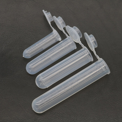 10 pièces de fournitures de laboratoire échantillon Transparent Micro plastique Tube de centrifugeuse Tube de Test à pression couvercle de récipient de laboratoire ► Photo 1/6