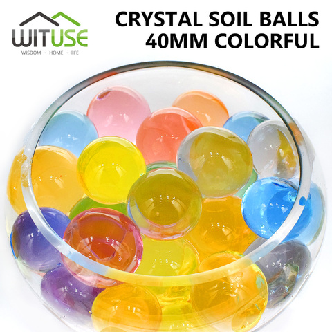 100 pcs/lot gros cristal sol boue Hydrogel Gel enfants enfants jouet perles d'eau grandir Orbiz boules d'eau mariage décor à la maison ► Photo 1/6