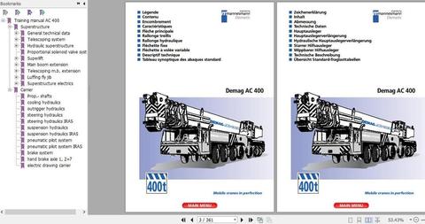 Terex Demag-manuel de formation technique | Service modèle complet de grue, diagramme et manuel de fonctionnement ► Photo 1/4
