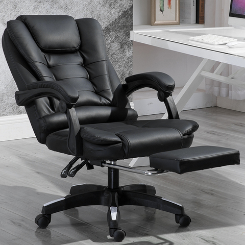 Chaise de jeu en cuir pour ordinateur, fauteuil de Massage et de bureau, pivotant et réglable ► Photo 1/5