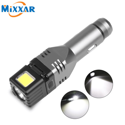 ZK20 lampe de poche LED MINI voiture rechargeable lanterne torche puissante lampe intégrée Li-ion batterie voiture allume-cigare prise lumière ► Photo 1/6