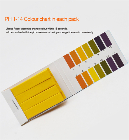 80 pièces/ensemble bandelettes de Test de PH, ph-mètre de papier 1-14 indicateur de couleur papier de Litmus, Kit de contrôle de PH de Test de sol liquide d'urine d'eau ► Photo 1/5