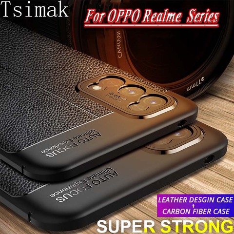 Pour Realme 6 7 Pro X7 X50 C11 C12 C15 6i 7i Silicone couverture arrière pour Oppo Reno 4F 4 Lite trouver X2 Neo A32 A33 A53 A53S 2022 ► Photo 1/6