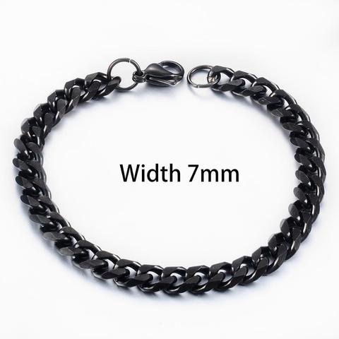 2022 mode acier inoxydable noir Bracelet cubain hommes et femmes Hip-Hop mode bijoux ► Photo 1/4