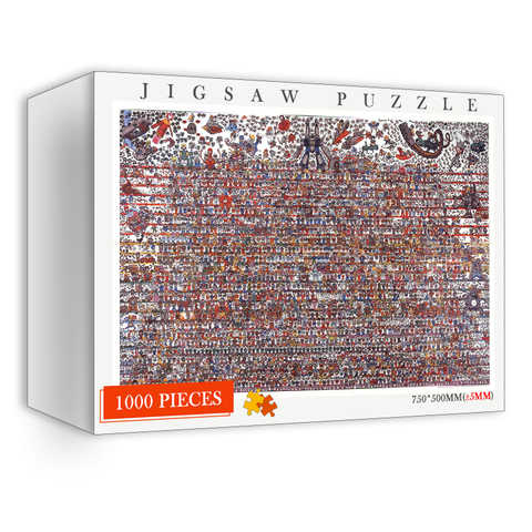 Puzzle en bois pour adultes et enfants, assemblage de 1000 pièces, Collection de dessins animés, 75x50cm, 1000 pièces, jeux, bricolage ► Photo 1/1