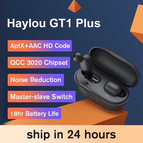 Haylou GT1 Plus APTX 3D vrai son casque sans fil, tactile pays DSP suppression du bruit Bluetooth écouteurs QCC 3020 puce ► Photo 1/6