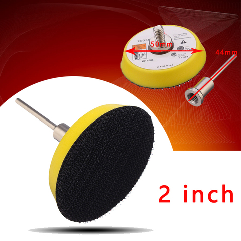 2 pouces 50mm ponceuse disque ponçage tampon de polissage plaque d'appui 3mm tige adaptée pour meuleuse de ponçage électrique outil abrasif rotatif ► Photo 1/6