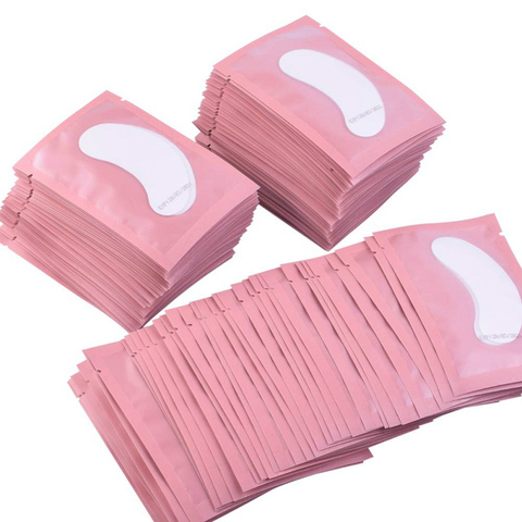 100 paires Extension de Cils Papier Patches Greffés Oeil Autocollants 7 Couleur Cils Sous Tampons Oculaires Eye Papier Patches Conseils Autocollant ► Photo 1/6