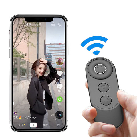 Téléphone portable télécommande Selfie obturateur Android contrôle sans fil Bluetooth V4.0 pour TikTok/ Kuai/appareil photo/E-book/film ► Photo 1/6