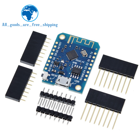 Wemos D1 Mini V3.0.0 WIFI Internet des objets carte de développement basée ESP8266 CH340 CH340G 4 mo pour Arduino Nodemcu V2 MicroPython ► Photo 1/6