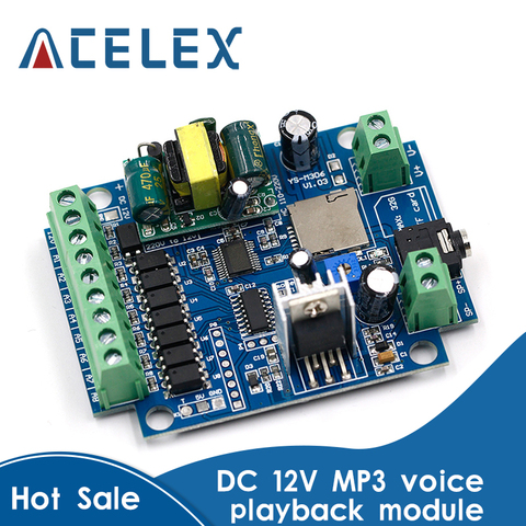 Module de lecture vocale MP3 12V DC, module de diffusion vocale avec alarme et déclencheur multi-modes ► Photo 1/6