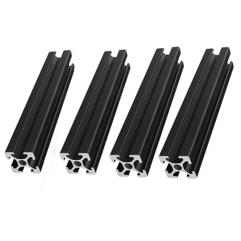 4 pièces/lot noir 2022 profilé en aluminium norme européenne anodisé Extrusion Rail linéaire 200 300 350 mm longueur pour imprimante 3D CNC ► Photo 1/6