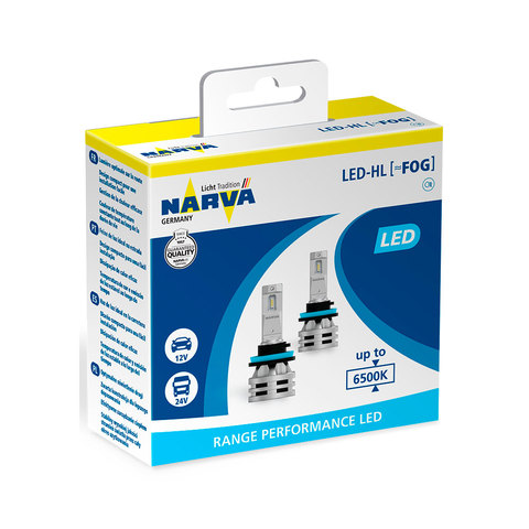 Brouillard de LED de représentation de gamme de Narva H11 / H8 / H16 6500K (2 шт.) 18036 ► Photo 1/3