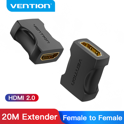 Vention HDMI Extender HDMI femelle à femelle connecteur HDMI 4K 2.0 adaptateur d'extension coupleur pour PS4 TV HDMI câble HDMI Extender ► Photo 1/6
