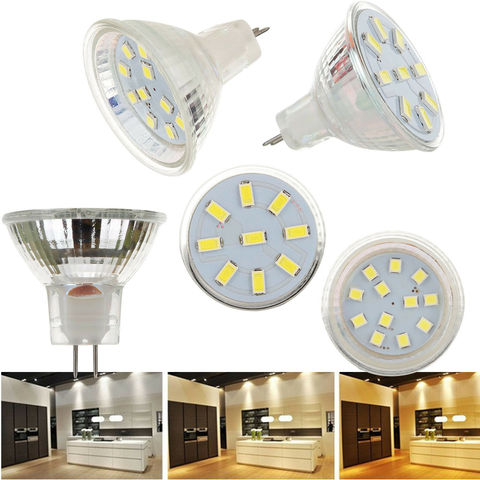 MR11 GU4.0 LED ampoules de projecteur ca/cc 12V 24V 5733/2835 SMD 2W 3W 4W lampe blanche chaude/froide/neutre remplacer la lumière halogène 9-18 LED s ► Photo 1/6