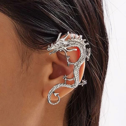 Dragon Oreille pince Vintage Punk bijoux accessoires boucles d'oreilles pour femmes et hommes pince sur boucles d'oreilles Boucle Oreille Femme 2022 partie ► Photo 1/5